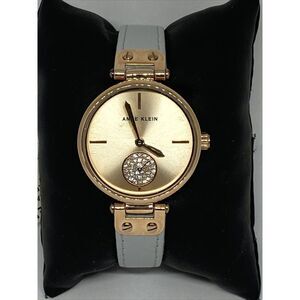 Anne Klein AK/3380 Women's Leather Gold Analog Dial Quartz Genuine Watch LJ127